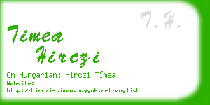 timea hirczi business card