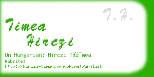 timea hirczi business card